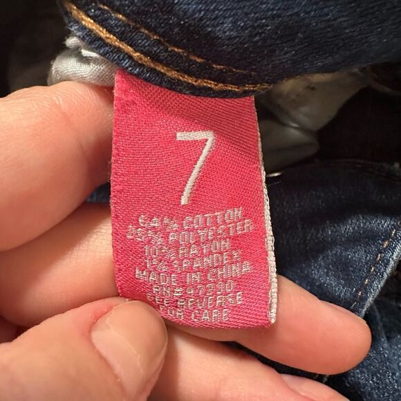 Almost Famous Jeans Midrise Skinny Distressed Medium Wash Stretch Size 7 - Picture 3 of 4